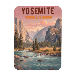 Magnet Flexible Yosemite Californie – Vallée et cascade au coucher