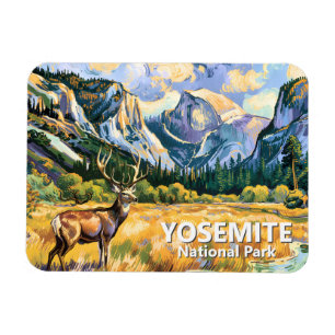 Magnet Flexible Yosemite Half Dome Animal Cerf Van Gogh Vintage
