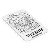 Magnet Flexible Yosemite National Park Line Art (Côté Droit)