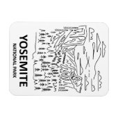 Magnet Flexible Yosemite National Park Line Art (Horizontal)