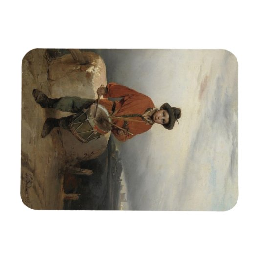 Magnet Flexible Young Drummer Boy (par Gerolamo Induno) (Horizontal)