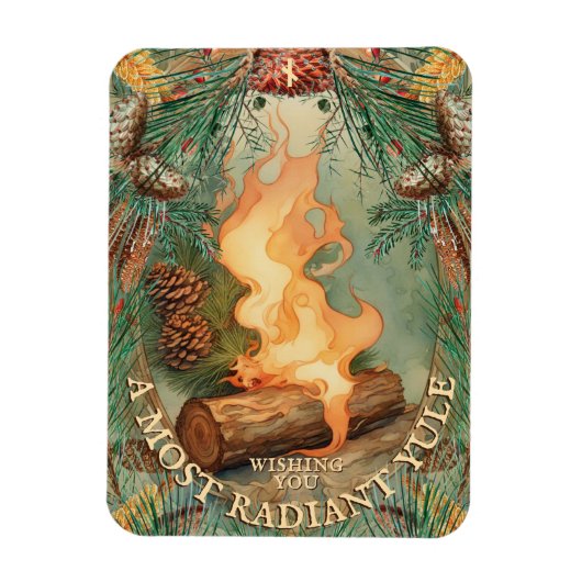 Magnet Flexible Yule radieuse et solstice d'hiver gros aimant (Vertical)