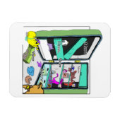 Magnet Flexible Yum-yum kitty cat (Horizontal)