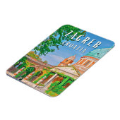 Magnet Flexible Zagreb, ville historique de Croatie (Côté Gauche)