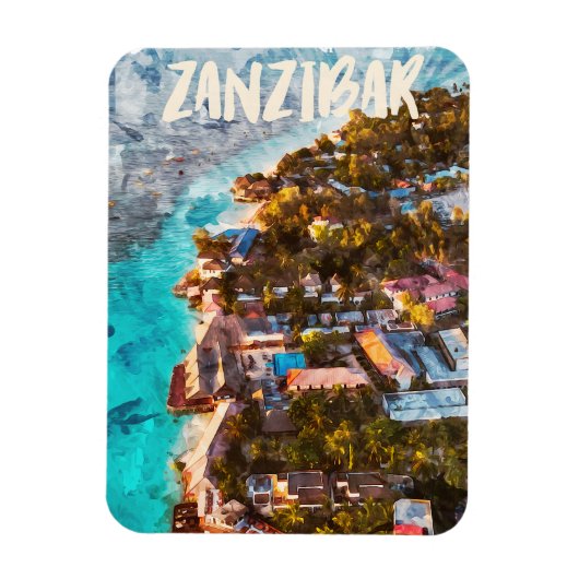 Magnet Flexible Zanzibar Tansania Ocean View Voyage (Vertical)