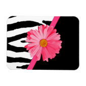 Magnet Flexible Zebra Pattern Girly Rose Daisy (Horizontal)