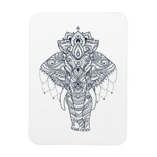 Magnet Flexible Zentangle a inspiré l'éléphant