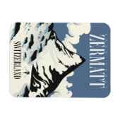 Magnet Flexible Zermatt Suisse impression de ski (Horizontal)
