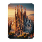 Magnet Flexible zESa13 BARCELONE Basilique Sagrada Familia, réfrig (Vertical)