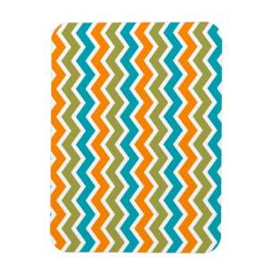 Magnet Flexible Zigzag tribal vibrant de paon