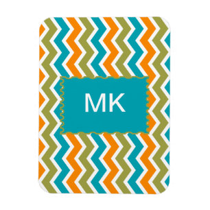 Magnet Flexible Zigzag tribal vibrant de paon