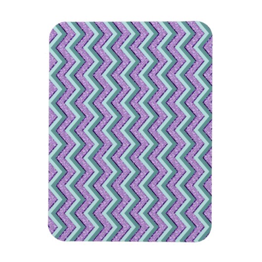 Magnet Flexible ZigZag turquoise et Améthyste (Vertical)