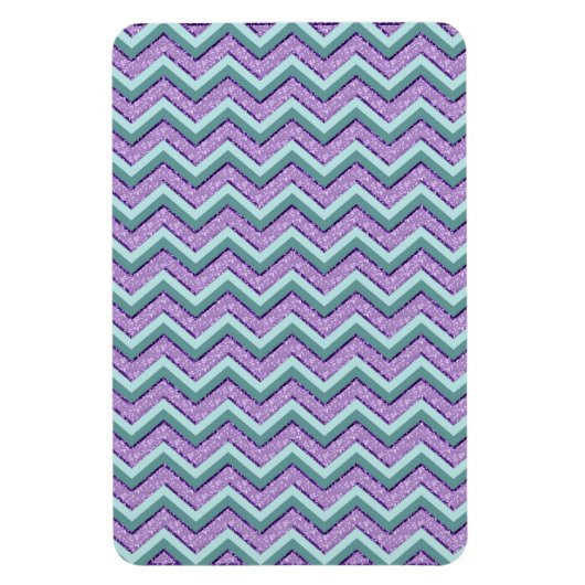 Magnet Flexible ZigZag turquoise et Améthyste (Vertical)
