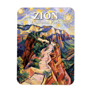 Magnet Flexible Zion Angels Landing Sentier de Randonnée Coloré Va
