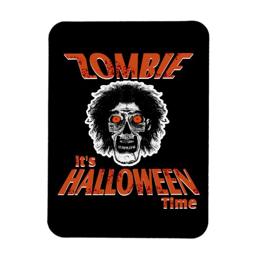 Magnet Flexible ZOMBIE C'est l'heure d'Halloween (Vertical)