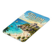 Magnet Flexible Zone archéologique de Tulum Mexique (Côté Gauche)