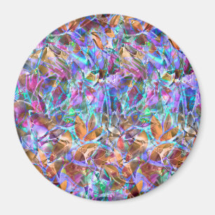 Magnet Floral Abstract Glas in lood Magneet