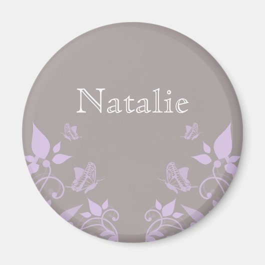 Magnet floral papillon Lilac (Devant)