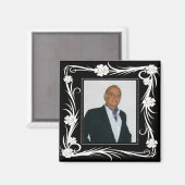 Magnet Floral voeg Uw foto toe Magneet (Voorkant / Achterkant)