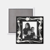  Magnet  Floral voeg Uw foto toe Magneet (Voorkant / Achterkant)