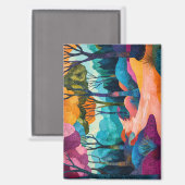 Magnet forestier d'automne (Recto/Verso)