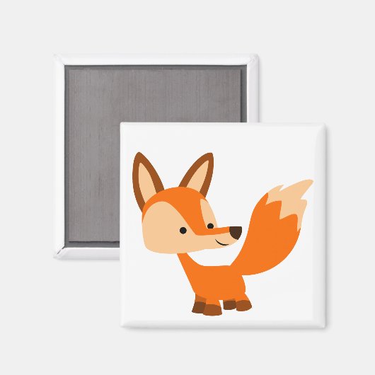 Magnet Fox Cartoon aimable (Recto/Verso)