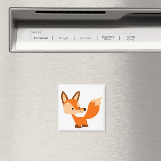 Magnet Fox Cartoon aimable (In Situ (Lave-vaisselle))