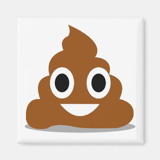Magnet Frigo Drôle Émoticône Émoji Caca (Devant)