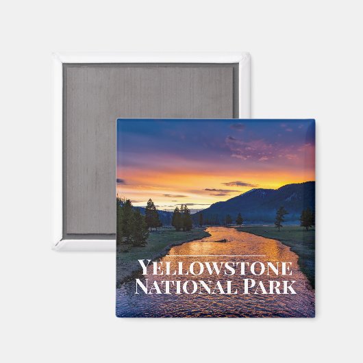 Magnet frigo du parc national de Yellowstone (Recto/Verso)
