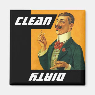 Magnet Fun Neat Guy Clean Dirty Dishwasmachine Magneet