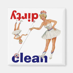 Magnet Gal Points Clean Dirty Dishwasmachine Magneet