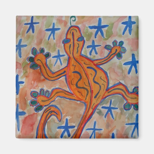 Magnet Gecko Orange (Devant)