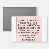 Magnet 'Gift vandaag Eeuwig Leven' Magneet (Voorkant / Achterkant)