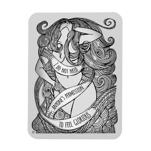 Magnet glorieux en gris (Vertical)