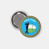 Magnet Golf - Naam toevoegen - Golfer Magneet (Voorkant / Achterkant)