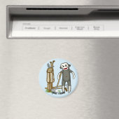 Magnet Golf Singe Chaussette (In Situ (Lave-vaisselle))