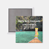 Magnet GPS de Maya Bay Thaïlande (Recto/Verso)