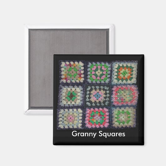 Magnet - Granny Squares Magneet (Voorkant / Achterkant)