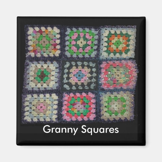 Magnet - Granny Squares Magneet (Voorkant)