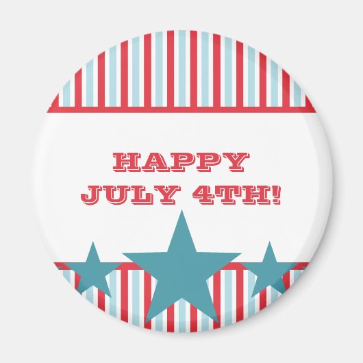 Magnet Gras d'étoiles et de bandes (Devant)