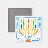 Magnet : Hanoukka Menorah - Chanukah Menorah (Recto/Verso)