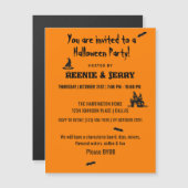 Magnet, Happy Halloween Fun Party Invitation (Devant / Derrière)