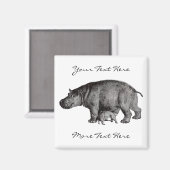 Magnet Hippo vintage (Recto/Verso)