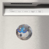 Magnet Husky Blue Eyes Mardi Gras Masque (In Situ (Lave-vaisselle))