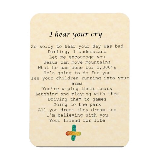 magnet-'I hear your cry" Magneet (Verticaal)