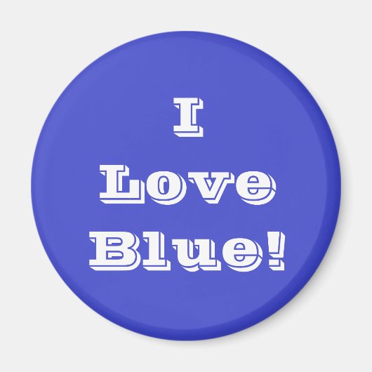 Magnet I Love Blue (Devant)
