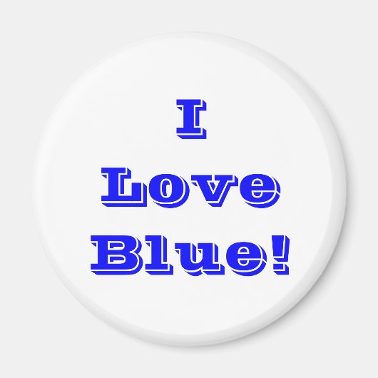 Magnet I Love Blue (Devant)