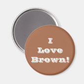Magnet I Love Brown Magneet (Voorkant / Achterkant)