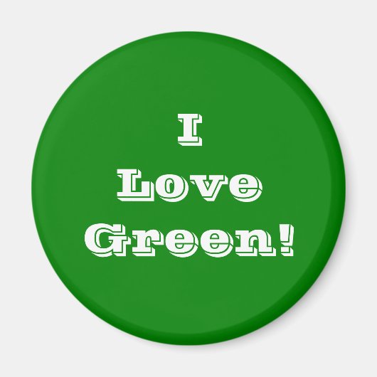 Magnet I Love Green (Devant)