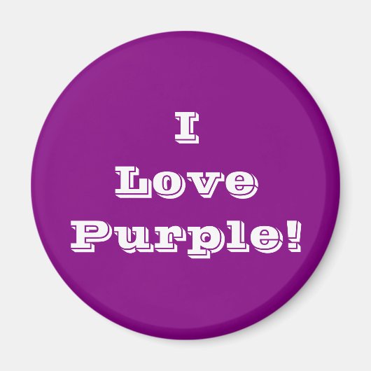 Magnet I Love Purple (Devant)